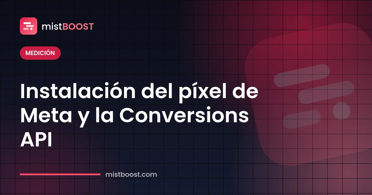 Instalación del píxel de Meta y diagrama del flujo de datos de la API de conversiones